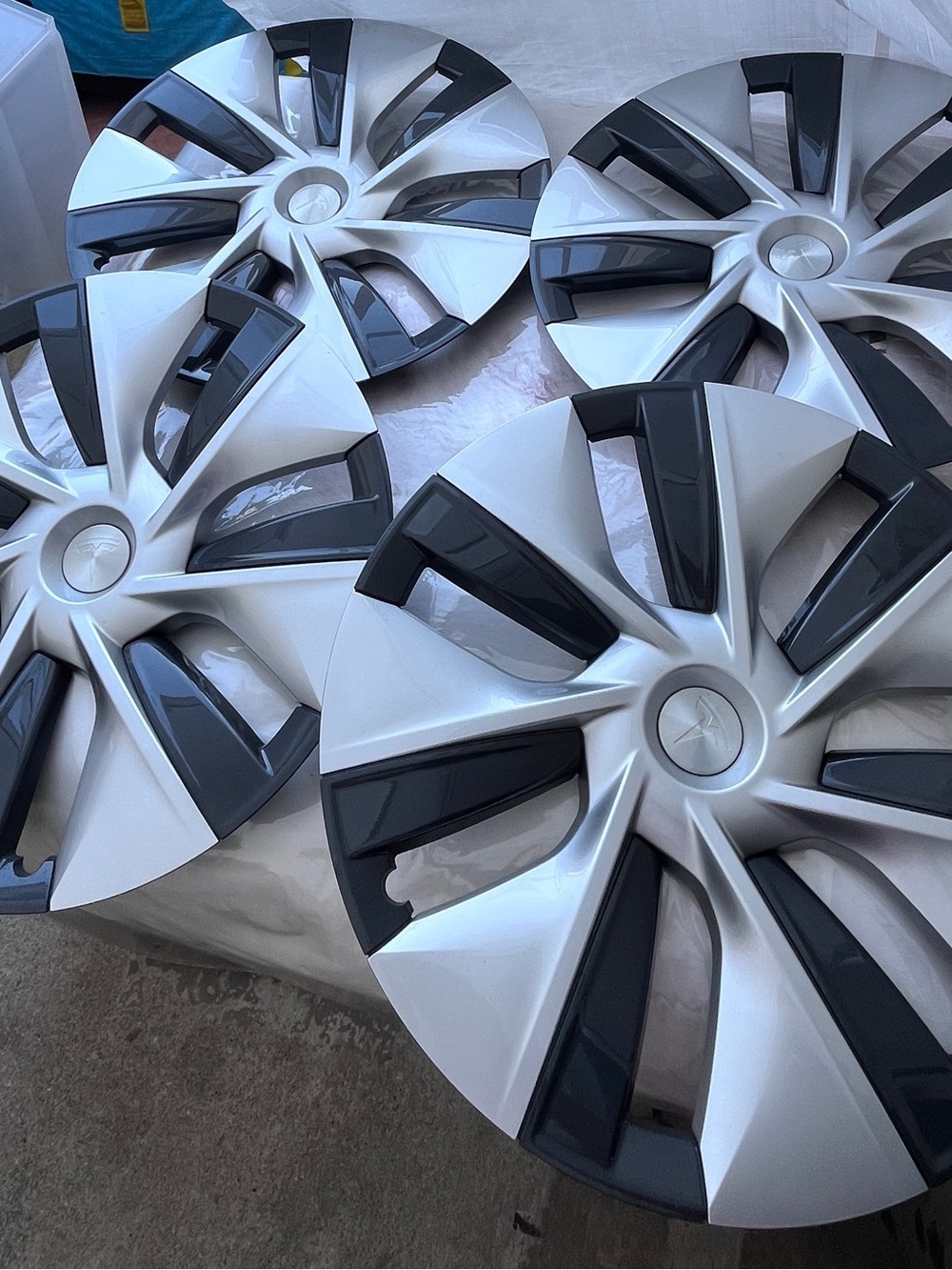 Tesla Model Y 19" Gemini Wheel Covers. Car wheel hubcaps